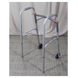 Drive Medical Deluxe Folding Walker with 5" Wheels