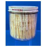 (1) Decorative Plastic Cocktail Picks Bottle