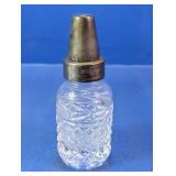 (1) Decorative Glass Bottle w/ Metal Stopper