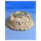 Carved Wood Neiman Marcus Pillar Candle Holder