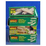 (4)Vintage BRIO Wooden Railway Track Set Lot