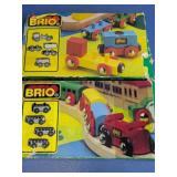 (2)Vintage BRIO Wooden Train Set Boxed Lots