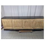 Large Four-Door Distressed Wood Sideboard