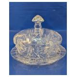 Cut Glass Covered Butter Dish