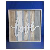 Framed Wooden "Love" Wall Sign Dï¿½cor