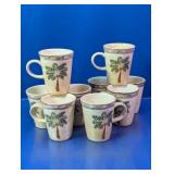 (9) Palm Tree Ceramic Mugs
