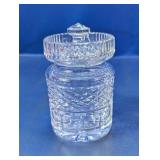 (1) Clear Cut Crystal Jar with Lid