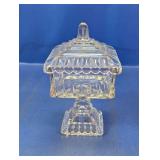 (1) Glass Pedestal Candy Dish with Lid