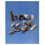 Vintage Pewter & Brass Miniature Trinket Lot
