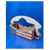 Wooden Patriotic Rabbit Caddy