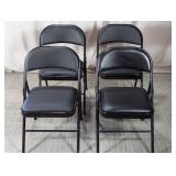 (4) Realspace Vinyl Padded Metal Folding Chairs