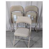 Set of 3 Cosco Fabric Padded Folding Chairs