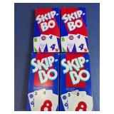 (4)Vintage Skip-Bo Card Games Lot