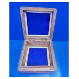 Carved Wood Keepsake Box with Inlay