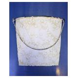 Embossed Floral Metal Wall Pocket Planter