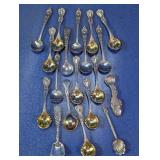 (15+) Assorted Decorative Silver Spoons