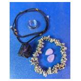 (4)Mixed Crystal & Mood Ring Jewelry Lot