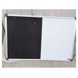 Dual Magnetic Whiteboard & Fabric Bulletin