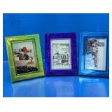 Colorful Glitter Photo Frames Assorted Set