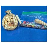 Decorative Seashell Collection in Net & Bag