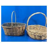 Woven Wicker Handled Basket Set