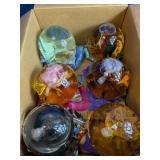 Decorative Encased Floral Glass Spheres