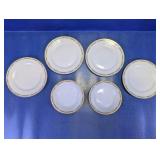 Vintage Glass Saucer and Berry Bowl Set