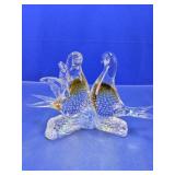 Clear Glass Bird Figurine