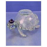 Clear Glass Turtle Figurine