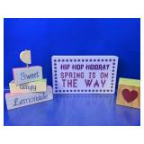 (3) Assorted Decorative Wood Signs
