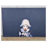 Vintage Harlequin Clown Art Print