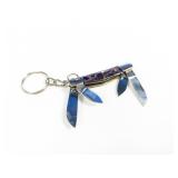 Purple Resin Multi-Blade Keychain Knife