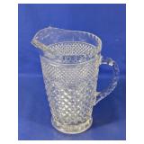 (1) Pressed Glass Water Pitcher
