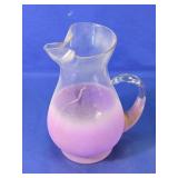 (1) Frosted Purple Glass Pitcher