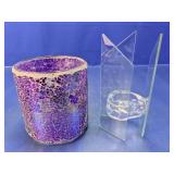 (2) Decorative Glass Candle Holders