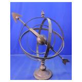 (1) Metal Armillary Sphere Decor