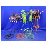 Whimsical Metal Insect Garden Stakes