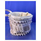 Boho Textured Cotton Fringe Storage Basket