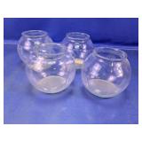 (4) Clear Glass Globe Shades