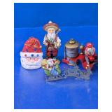 Assorted Christmas Holiday Figurines and Ornaments