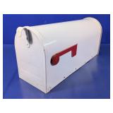 Solar Group White Steel Post-Mount Mailbox