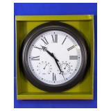 Garden Oasis Decorative Clock with Weather Gauge