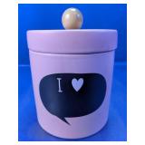 Pink Ceramic Cookie Jar w/ Lid