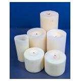 LED Flameless Pillar Candles Ivory Decor