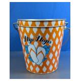 Flip Flops Decorative Metal Bucket