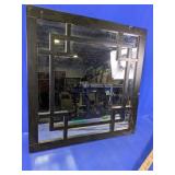 Geometric Black Framed Wall Mirror
