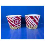 (2)Large Plastic Popcorn Buckets Duo
