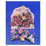Floral Earring Holder with Hoop Earrings