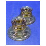 Victorian-Style Pressed Glass Candlesticks