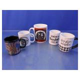 (5) Assorted Novelty Coffee Mugs